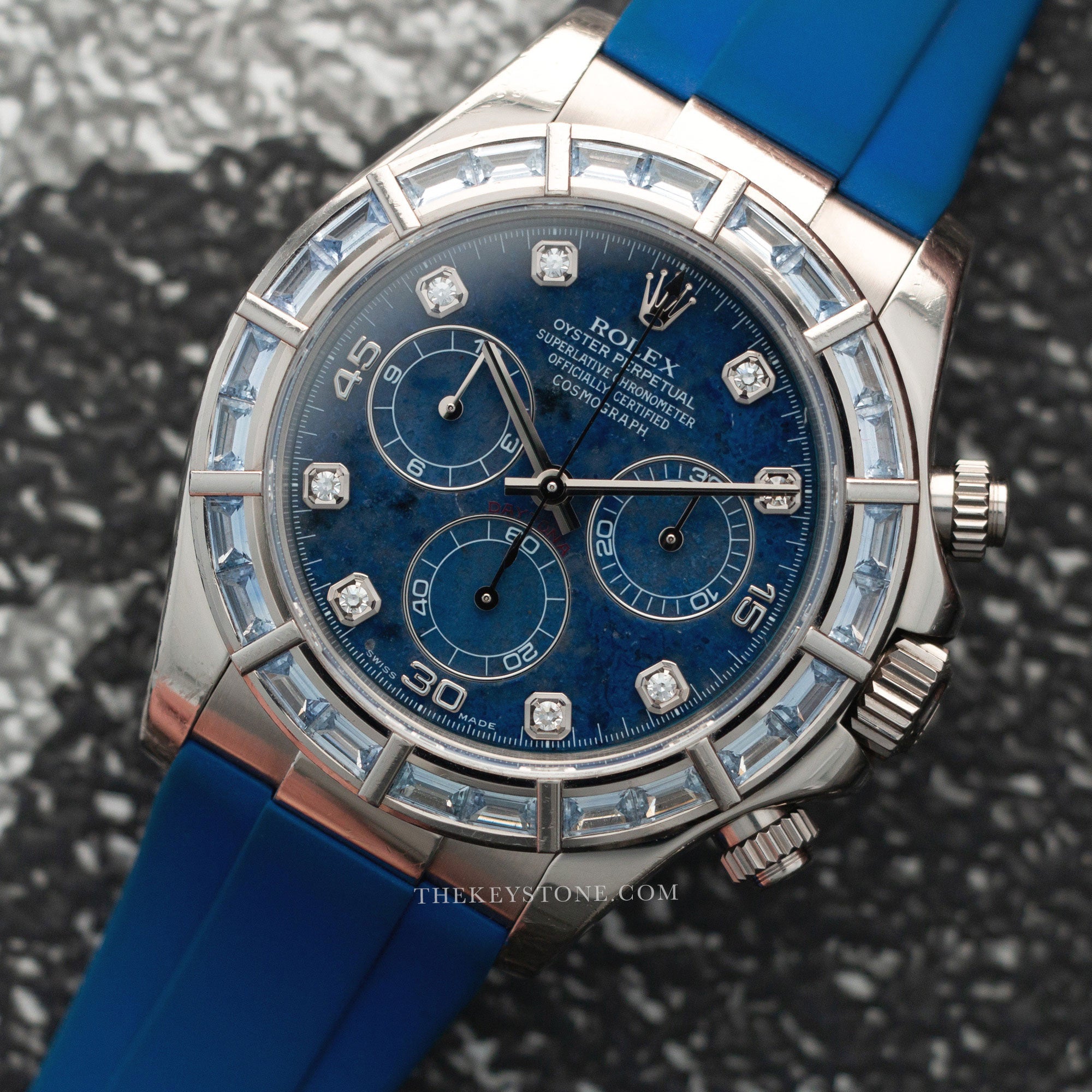 Rolex - Rolex White Gold Cosmograph Daytona Sapphire Diamond Watch Ref. 116589 - The Keystone Watches