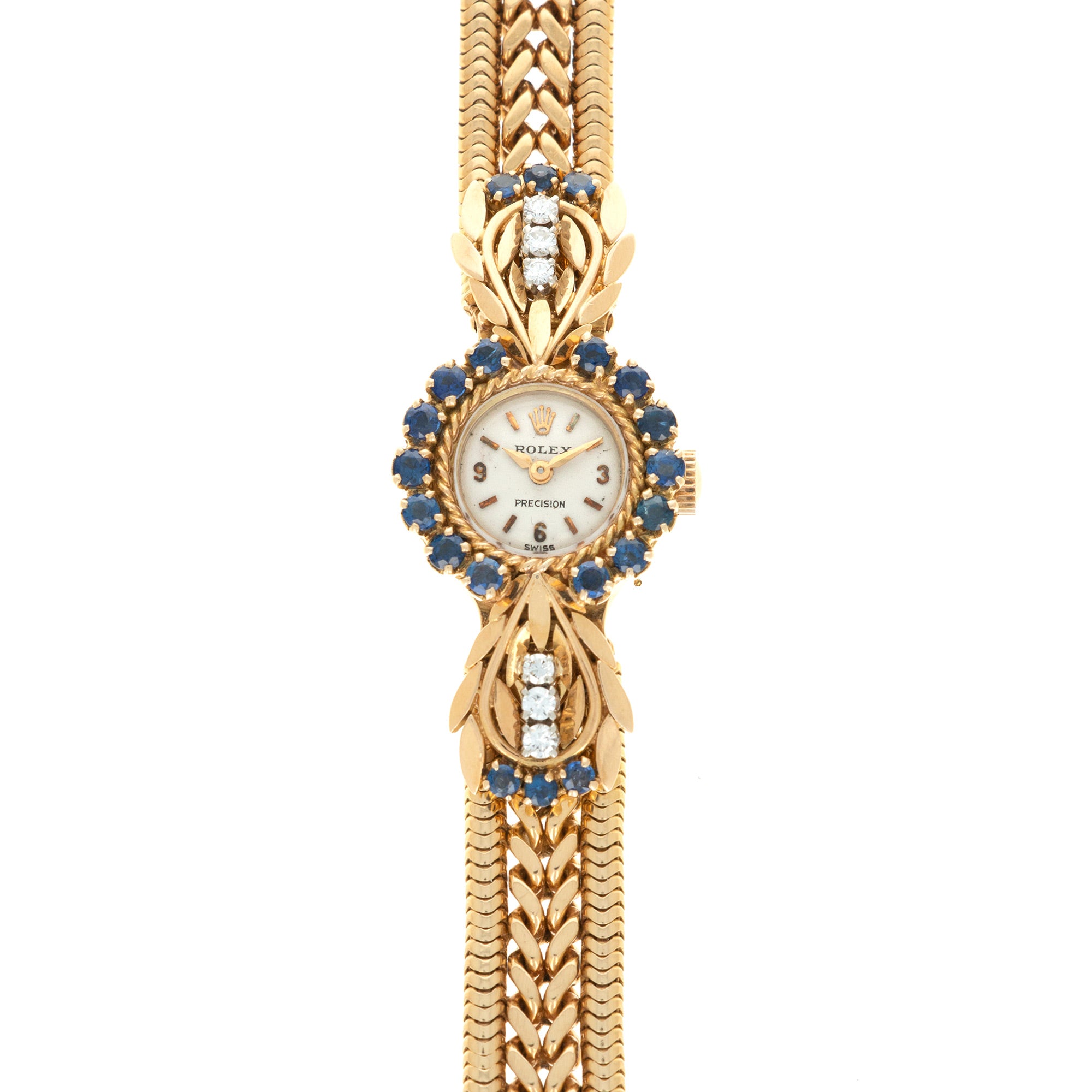 Rolex - Rolex Yellow Gold Sapphire Diamond Watch, 1960s - The Keystone Watches