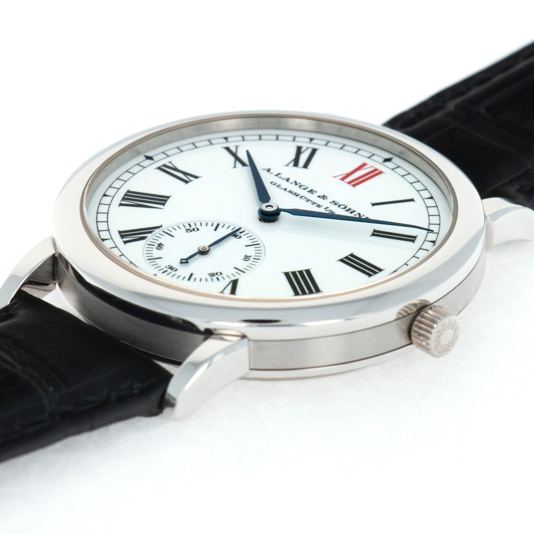 A. Lange & Sohne Platinum Langematik Jubilee Anniversary Enamel Watch Ref. 302.025