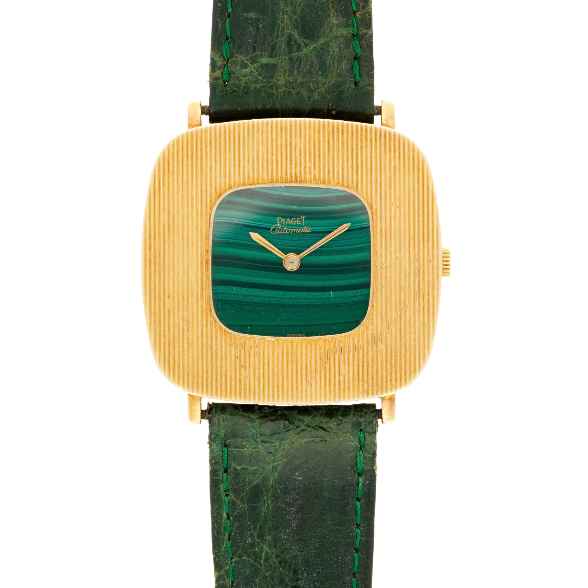 Piaget - Piaget Yellow Gold TV Shaped Watch with Malachite Dial - The Keystone Watches