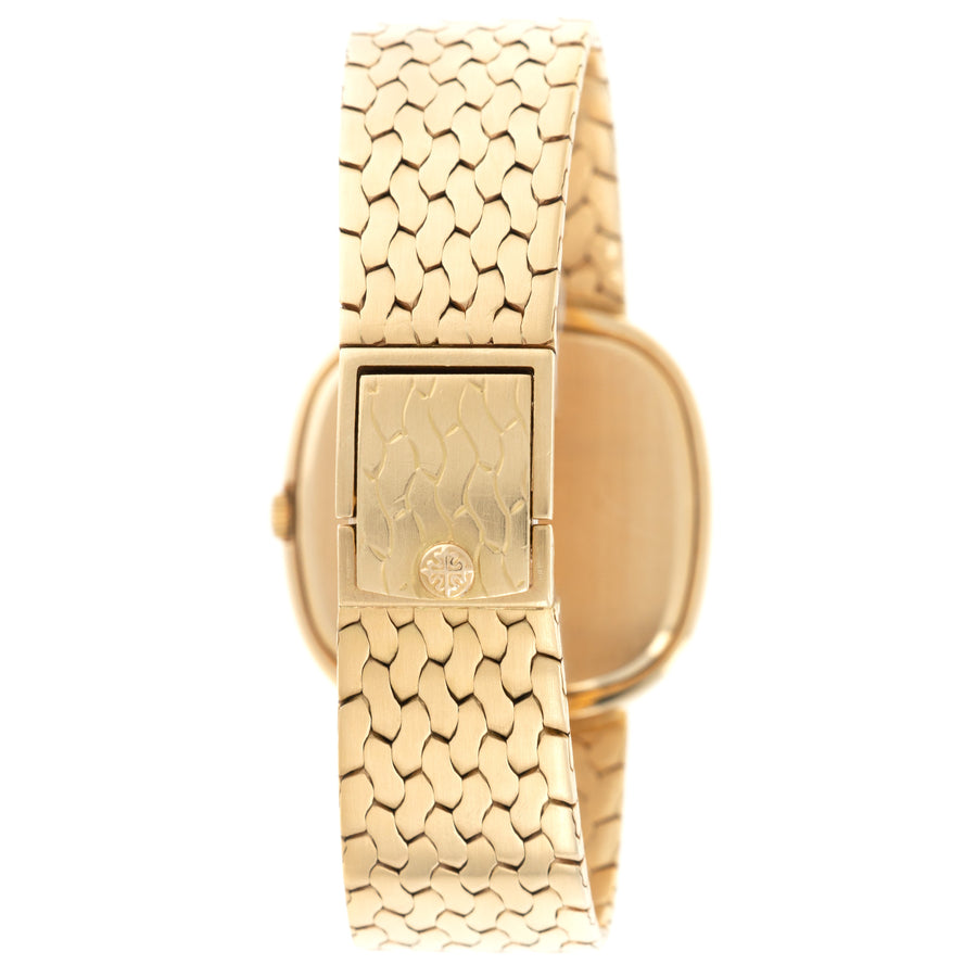 Patek Philippe Yellow Gold TV-Shaped, Cushion Automatic Watch Ref. 3604, Retailed by Gubelin