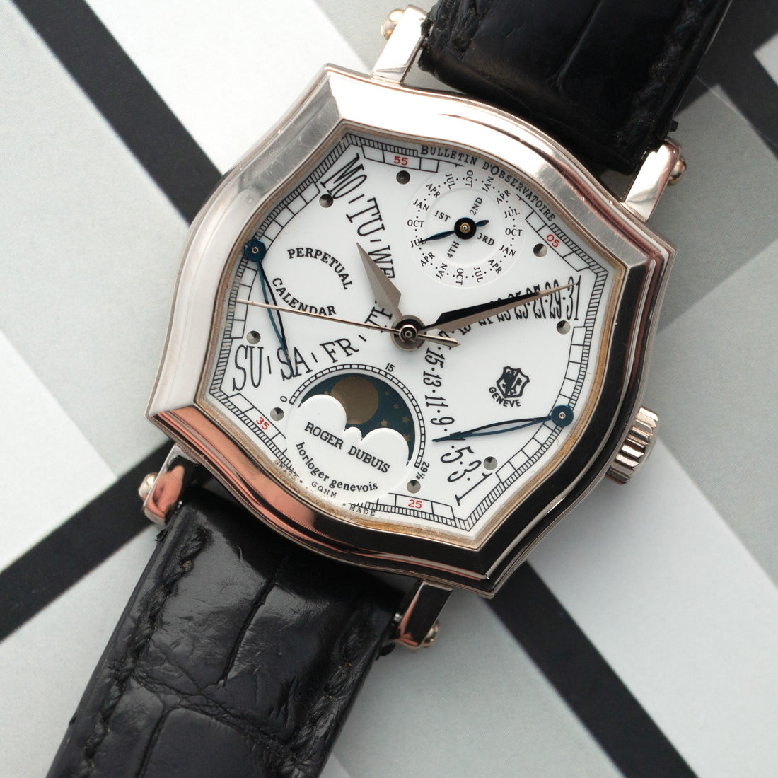 Roger Dubuis White Gold Sympathie Perpetual Calendar Watch