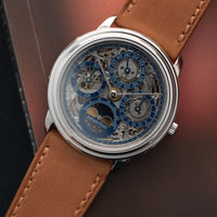 Audemars Piguet Platinum Skeleton Quantieme Perpetual Calendar Watch