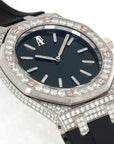 Audemars Piguet - Audemars Piguet White Gold Royal Oak Tuxedo Diamond Watch - The Keystone Watches