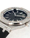 Audemars Piguet - Audemars Piguet White Gold Royal Oak Tuxedo Diamond Watch - The Keystone Watches