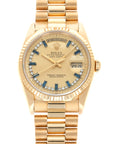 Rolex - Rolex Yellow Gold Day-Date Ref. 18238 Sapphire and Diamond String Dial - The Keystone Watches