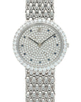 Audemars Piguet - Audemars Piguet White Gold Round Watch with Pave Diamond and Sapphire Dial - The Keystone Watches