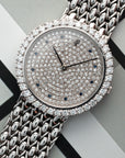 Audemars Piguet - Audemars Piguet White Gold Round Watch with Pave Diamond and Sapphire Dial - The Keystone Watches