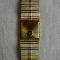 Piaget White Gold and Yellow Gold Watch with Black and Diamond Dial Ref. 7131