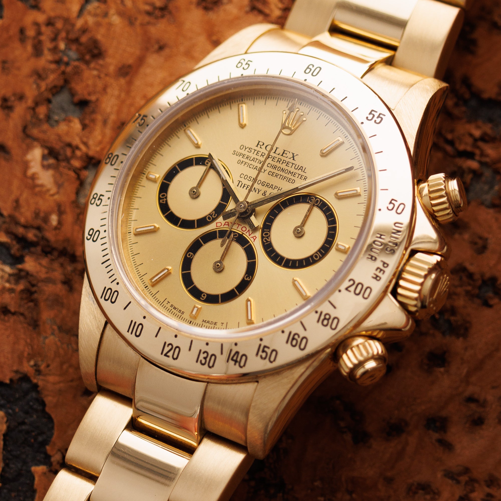 Rolex - Rolex Yellow Gold Daytona ref. 16528 with Tiffany & Co. Dial - The Keystone Watches