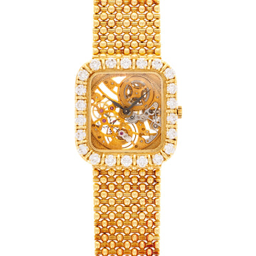 Audemars Piguet Yellow Gold Skeletonized Diamond Watch