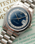 Rolex Day-Date White Gold Ref. 18239 with Blue Diamond Dial and Original Papers