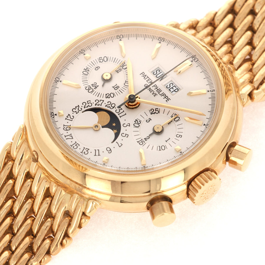 Patek Philippe Yellow Gold Perpetual Calendar Chronograph Watch Ref. 3970