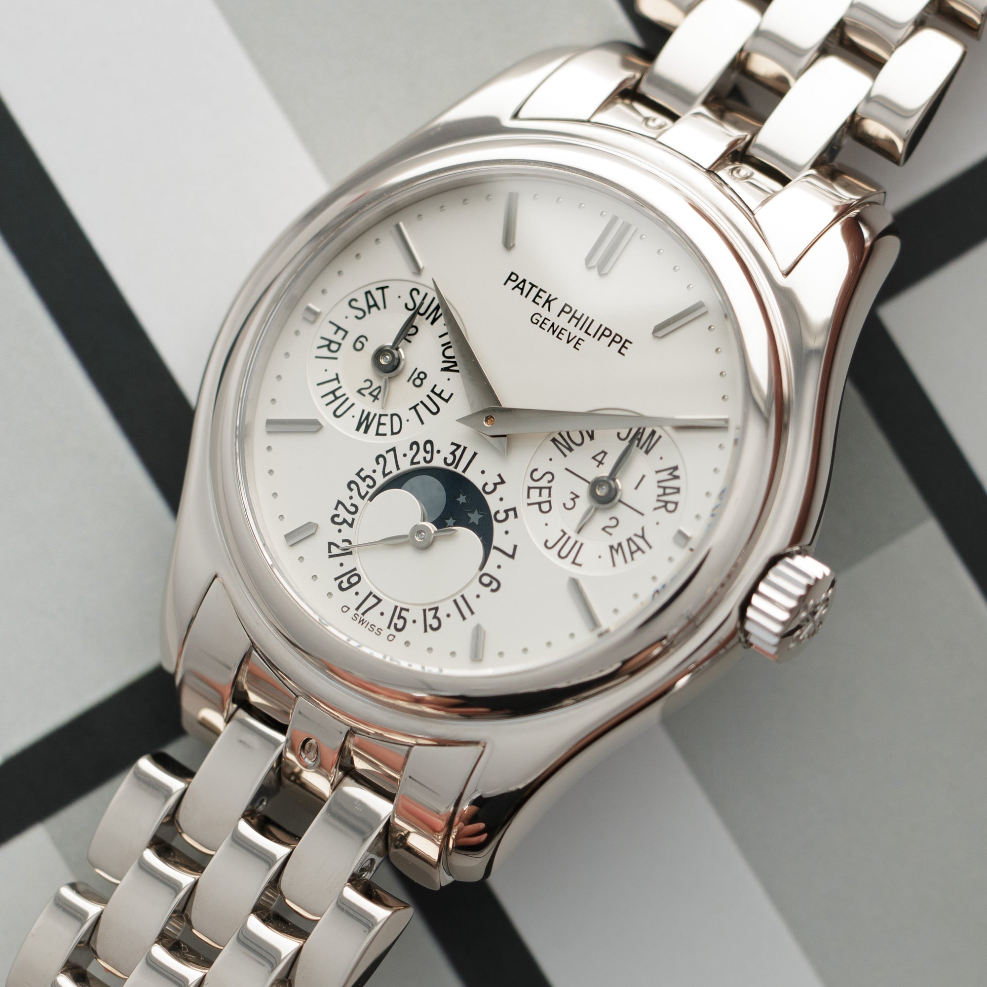 Patek Philippe - Patek Philippe White Gold Perpetual Calendar Watch Ref. 5136 - The Keystone Watches