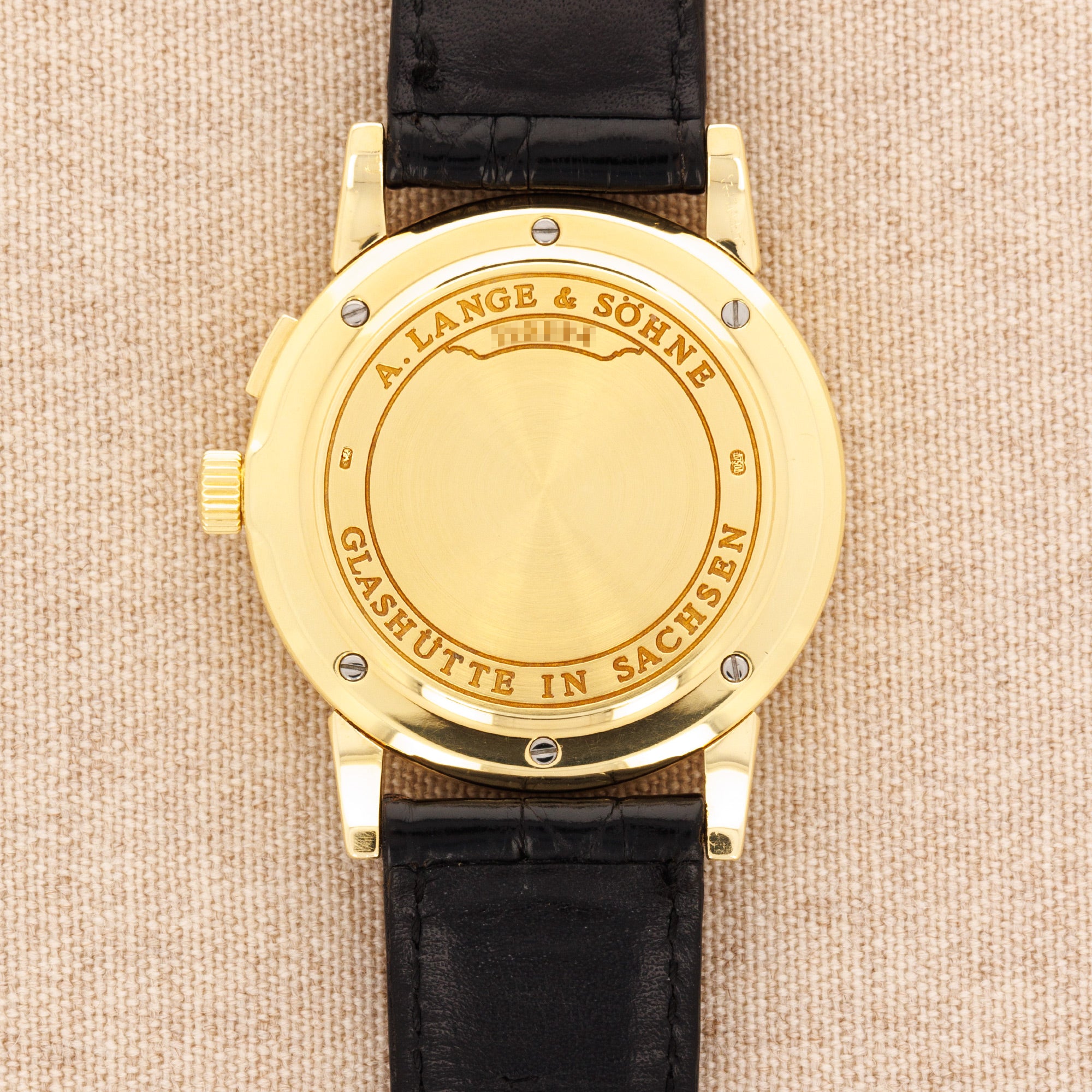 A. Lange & Sohne - A. Lange & Sohne Yellow Gold Saxonia 1st Series Solid Back Watch Ref. 102.002 - The Keystone Watches