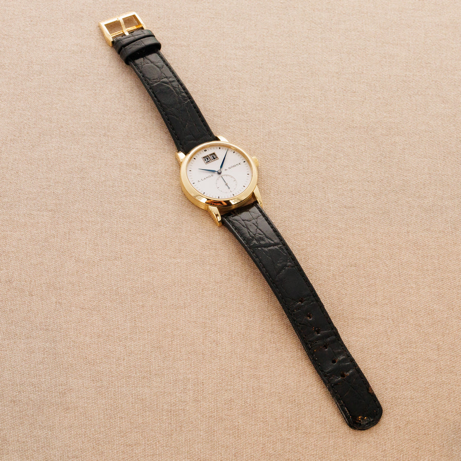 A. Lange & Sohne Yellow Gold Saxonia 1st Series Solid Back Watch Ref. 102.002