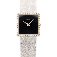 Piaget White Gold Onyx Diamond Watch Ref. 9126A6