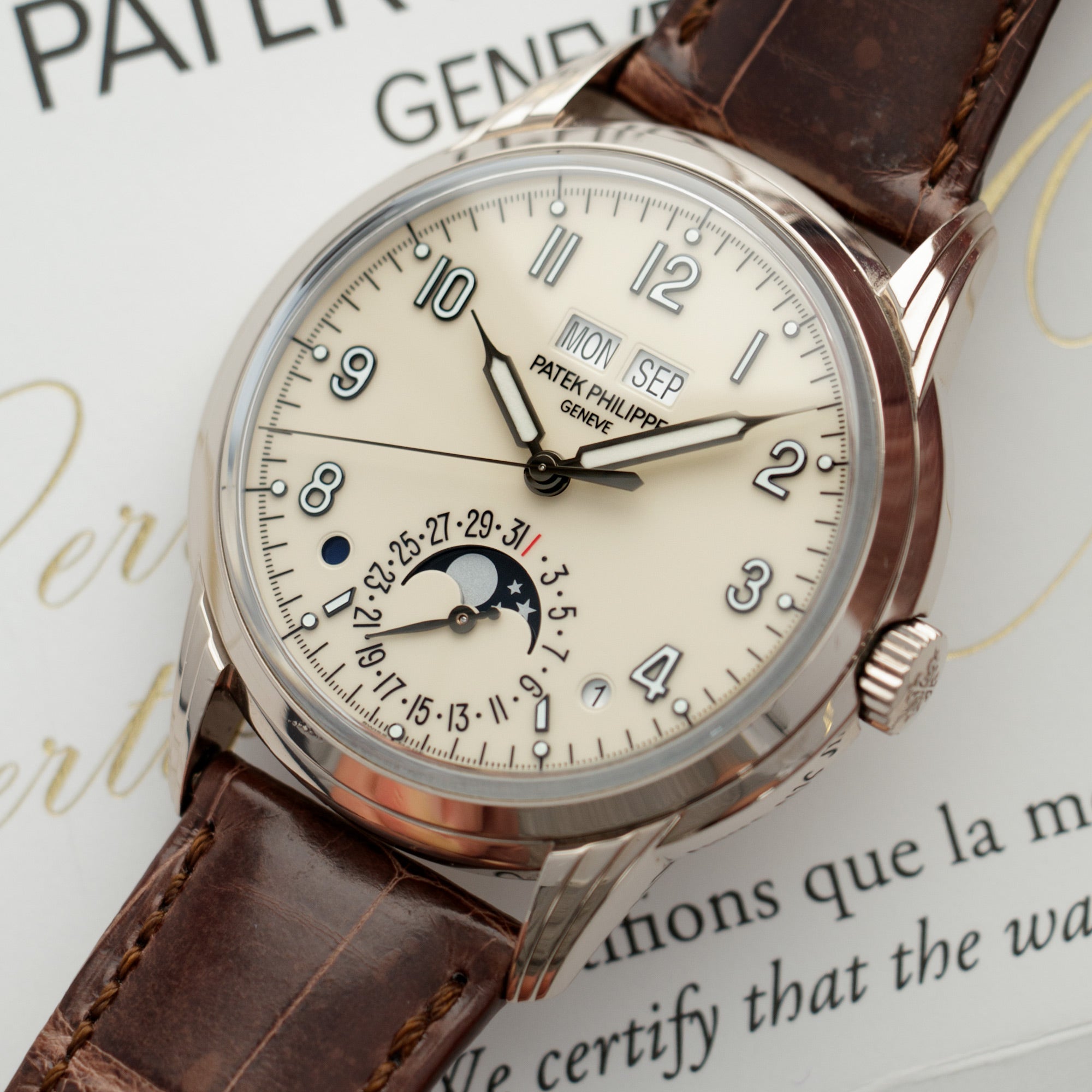 Patek Philippe - Patek Philippe White Gold Perpetual Calendar Watch Ref. 5320 - The Keystone Watches