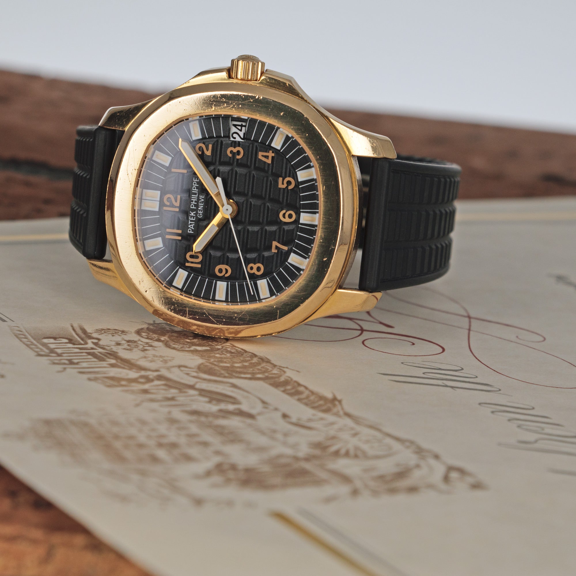 Patek Philippe - Patek Philippe Yellow Gold Jumbo Aquanaut Watch Ref. 5065 - The Keystone Watches