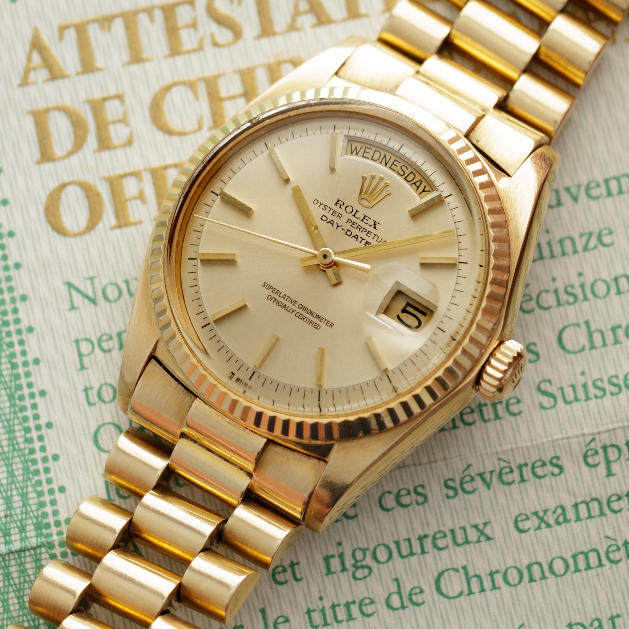 Rolex - Rolex Yellow Gold Day-Date Ref. 1803 with Original Paperwork - The Keystone Watches