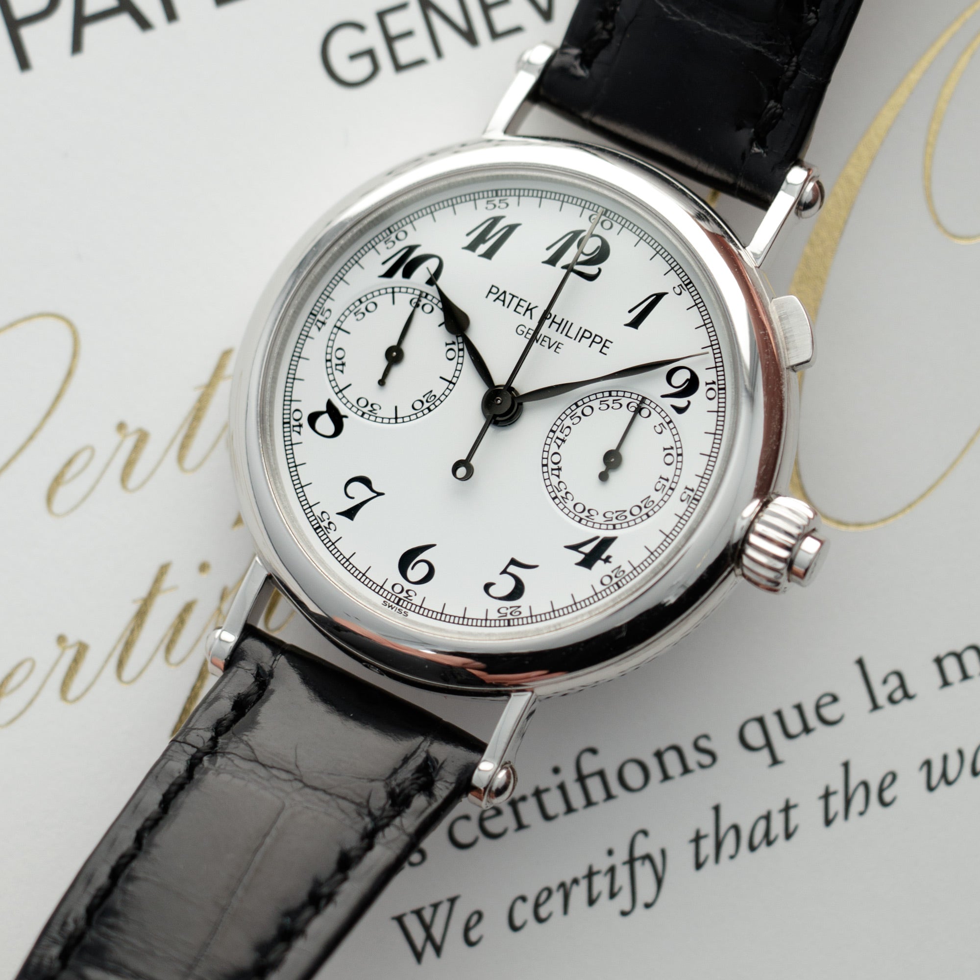 Patek Philippe - Patek Philippe Platinum Monopusher Split Seconds Chrono Ref. 5959 - The Keystone Watches