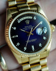 Rolex - Rolex Yellow Gold Day-Date Ref. 18038 with Blue Vignette Dial - The Keystone Watches