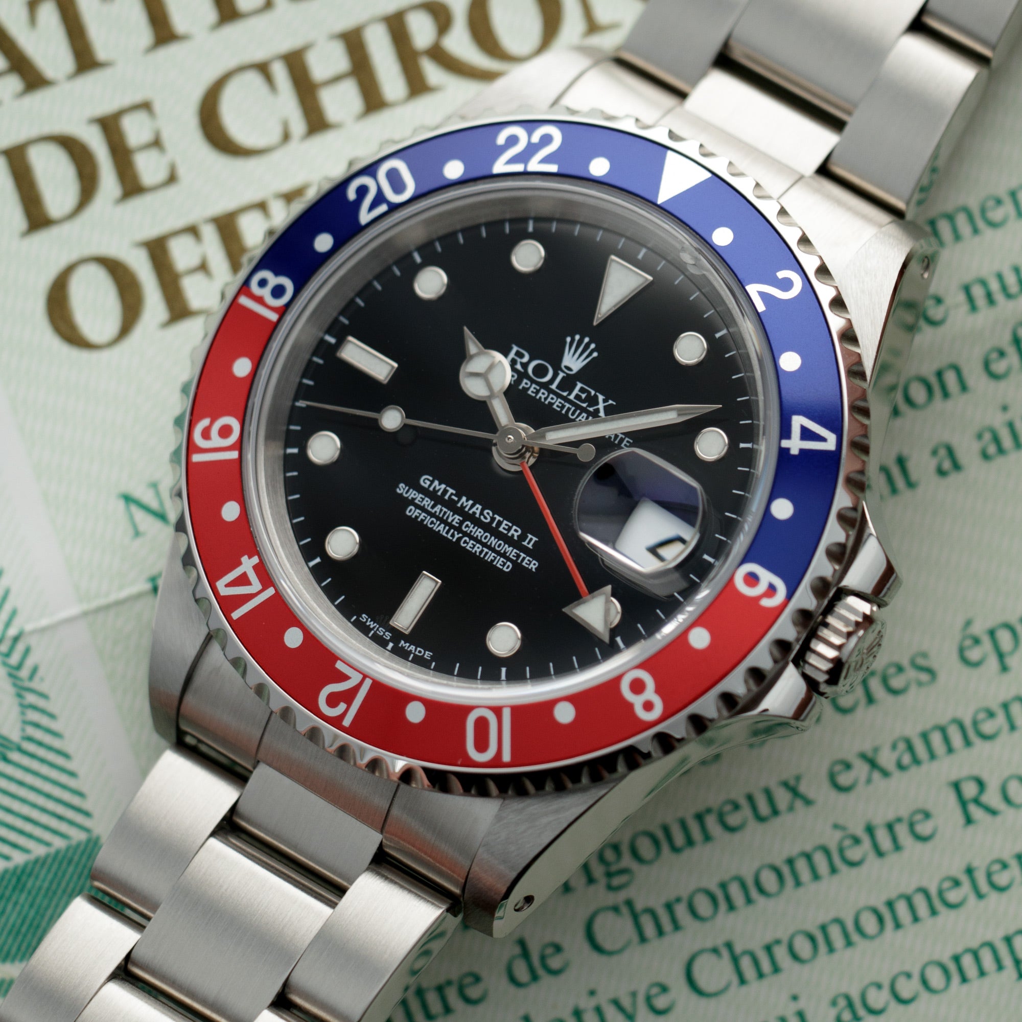 Rolex - Rolex Steel Pepsi GMT-Master Ref. 16710 with Original Warranty - The Keystone Watches