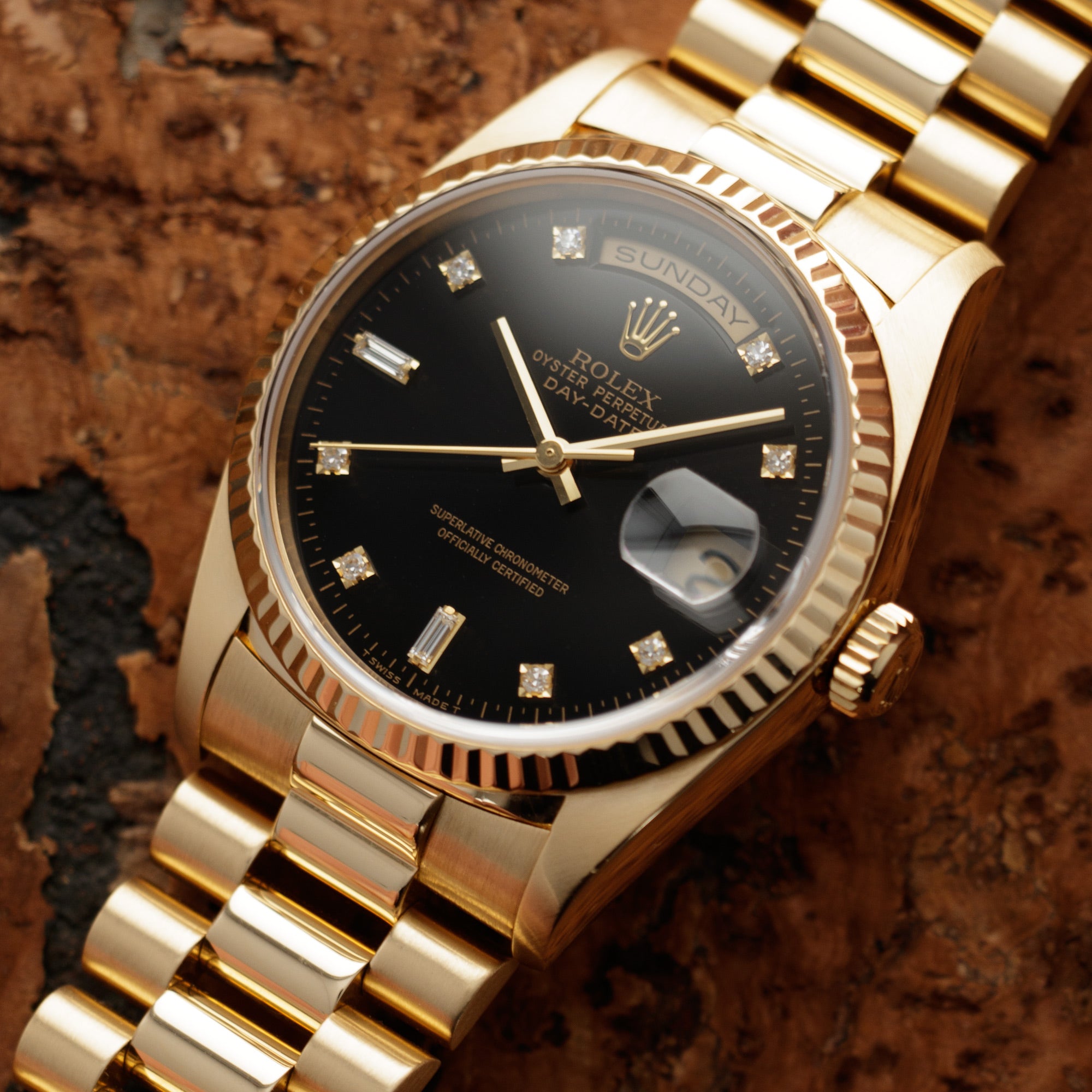 Rolex - Rolex Yellow Gold Day-Date Ref. 18238 with Diamond Markers - The Keystone Watches