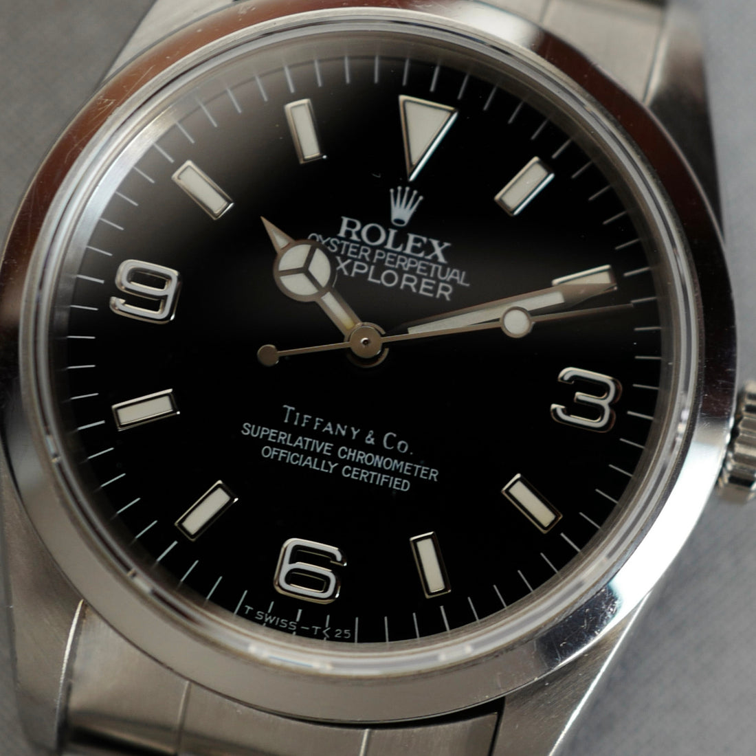 Rolex Steel Explorer Ref. 14270 Retailed by Tiffany & Co.