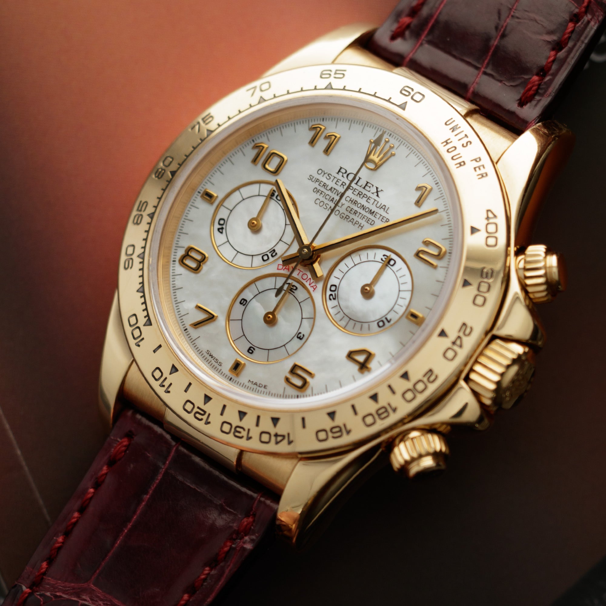 Rolex - Rolex yellow Gold Daytona Ref. 16518 with Mother of Pearl Dial - The Keystone Watches