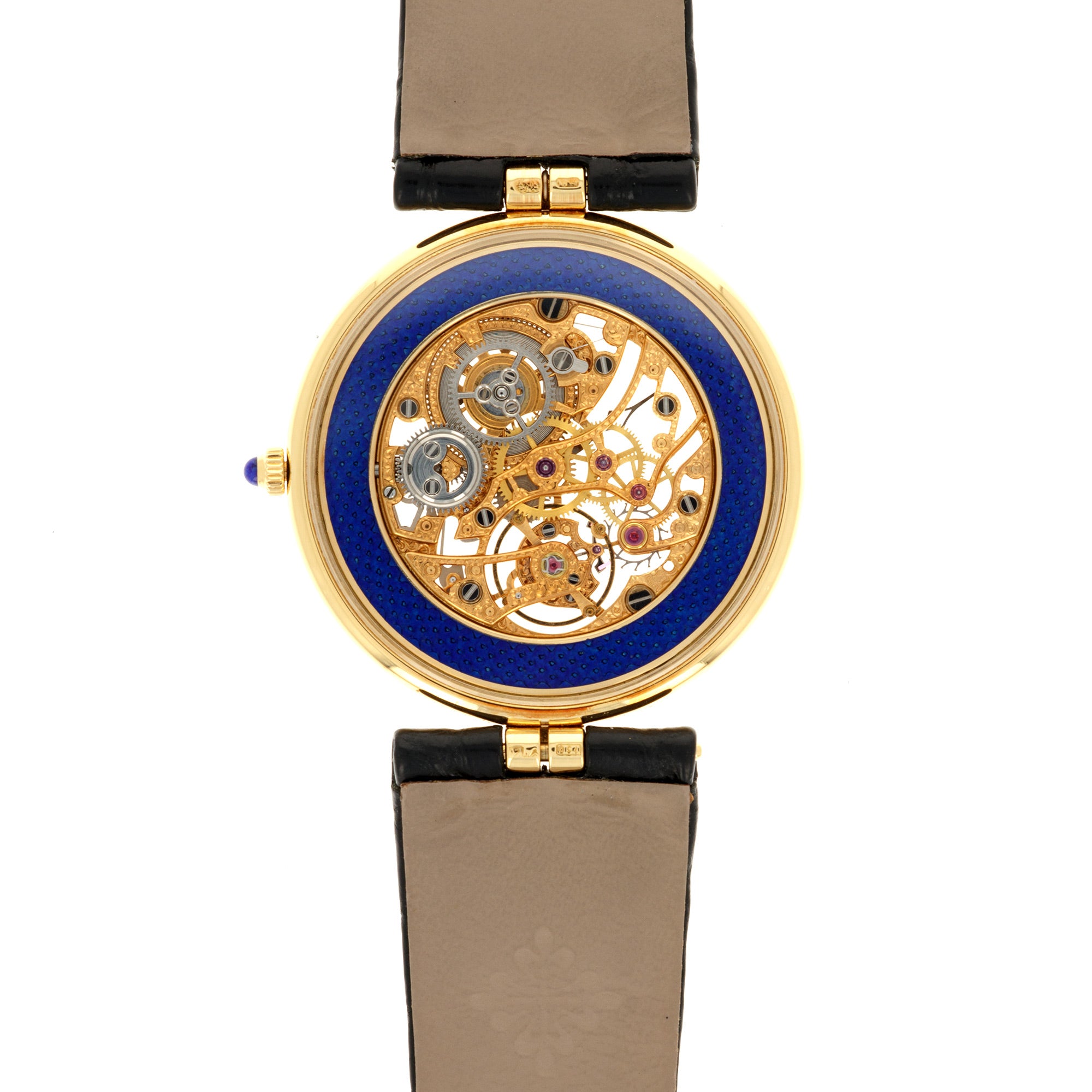 Patek Philippe - Patek Philippe Yellow Gold Skeletonized Enamel Watch Ref. 3885 - The Keystone Watches