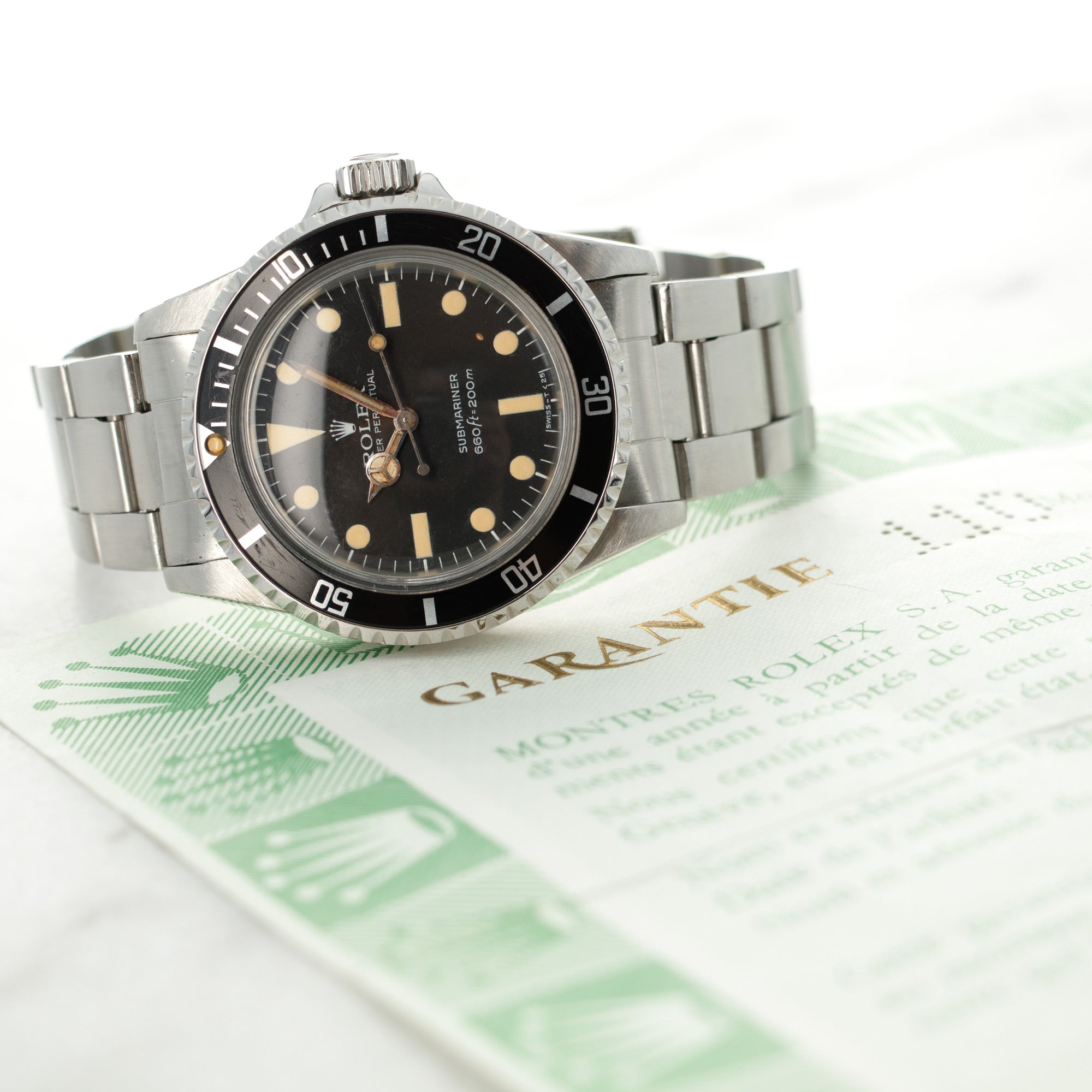 Rolex - Rolex Steel Maxi Dial Submariner Ref. 5513 with Original Warranty - The Keystone Watches
