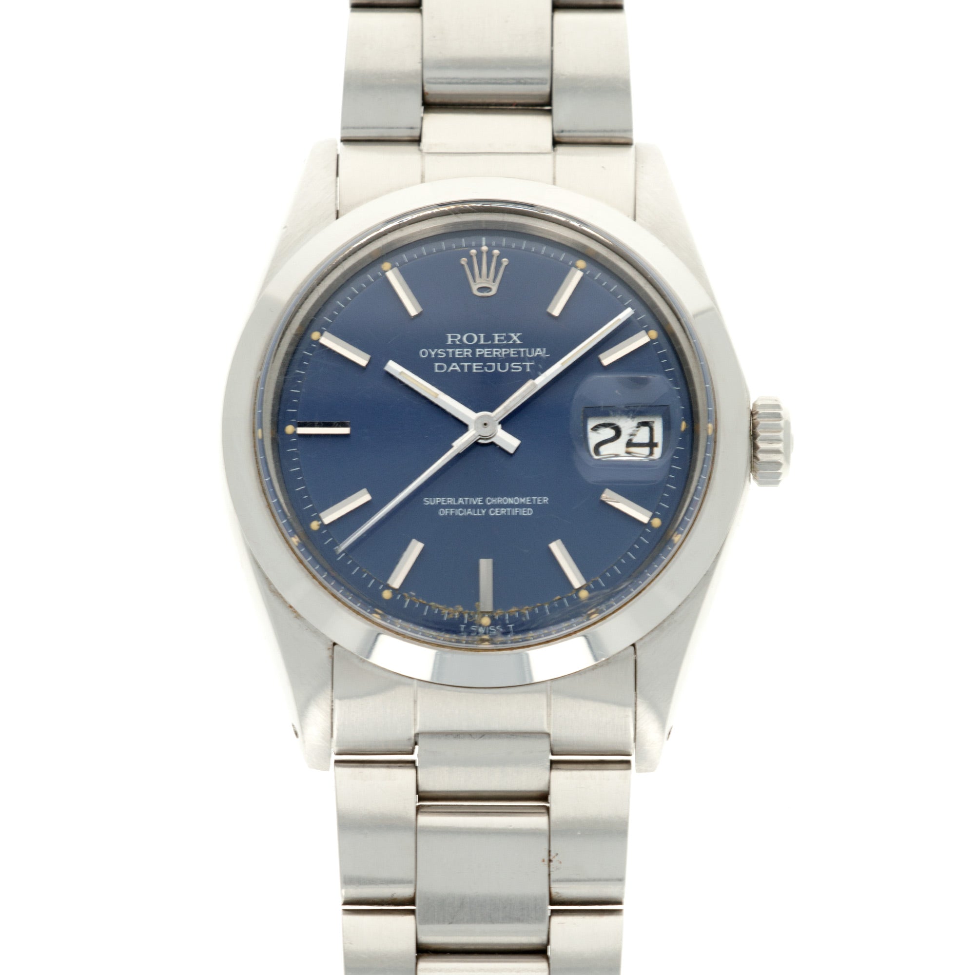 Rolex - Rolex Steel Datejust Ref. 1600 with Blue Dial - The Keystone Watches
