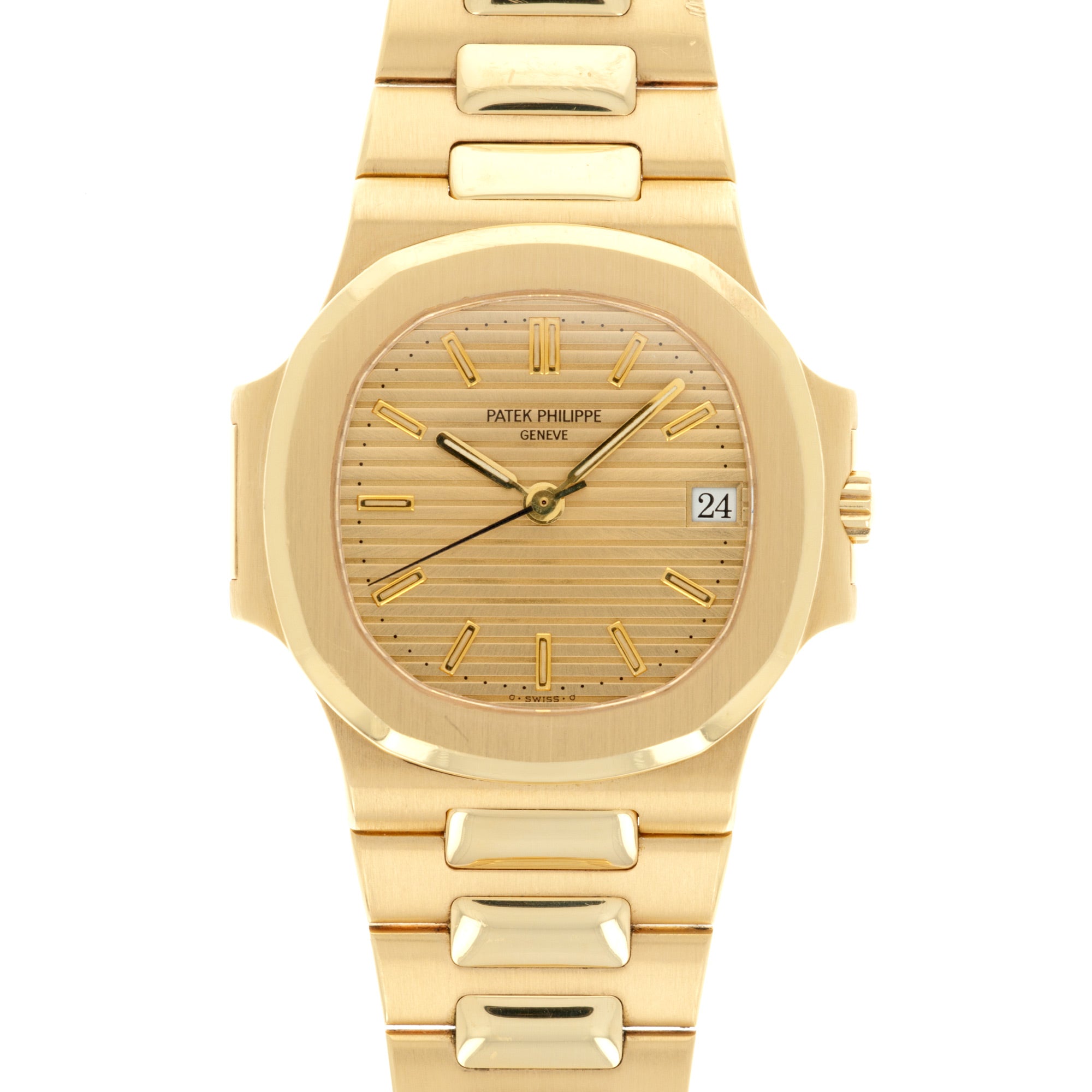 Patek Philippe - Patek Philippe Yellow Gold Nautilus Ref. 3800 with Box and Papers - The Keystone Watches