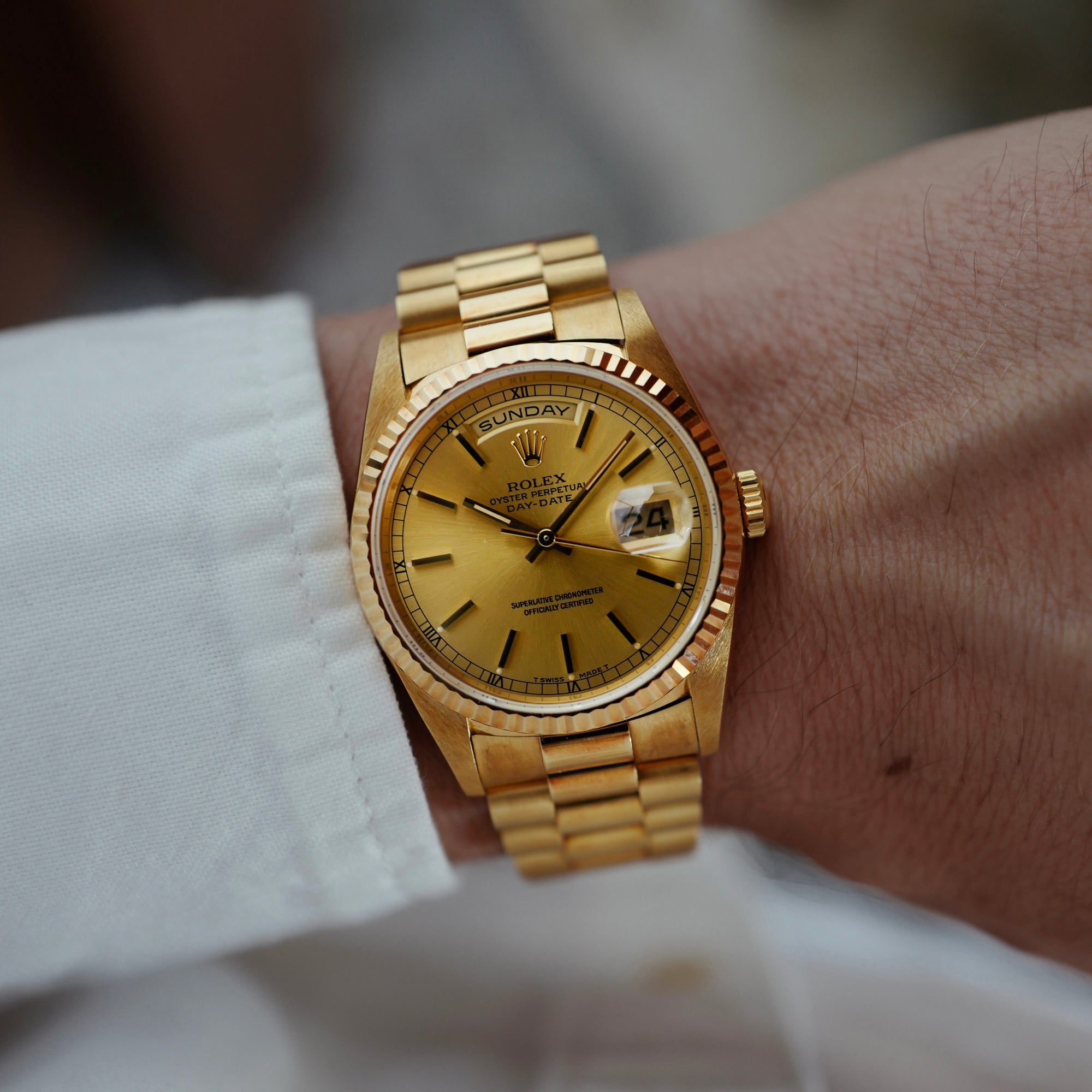Rolex - Rolex Yellow Gold Day-Date Watch Ref. 18238, Like New Old Stock - The Keystone Watches