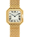 Cartier Yellow Gold Tank Ceinture Automatic Watch on Original Bracelet
