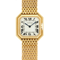 Cartier Yellow Gold Tank Ceinture Automatic Watch on Original Bracelet