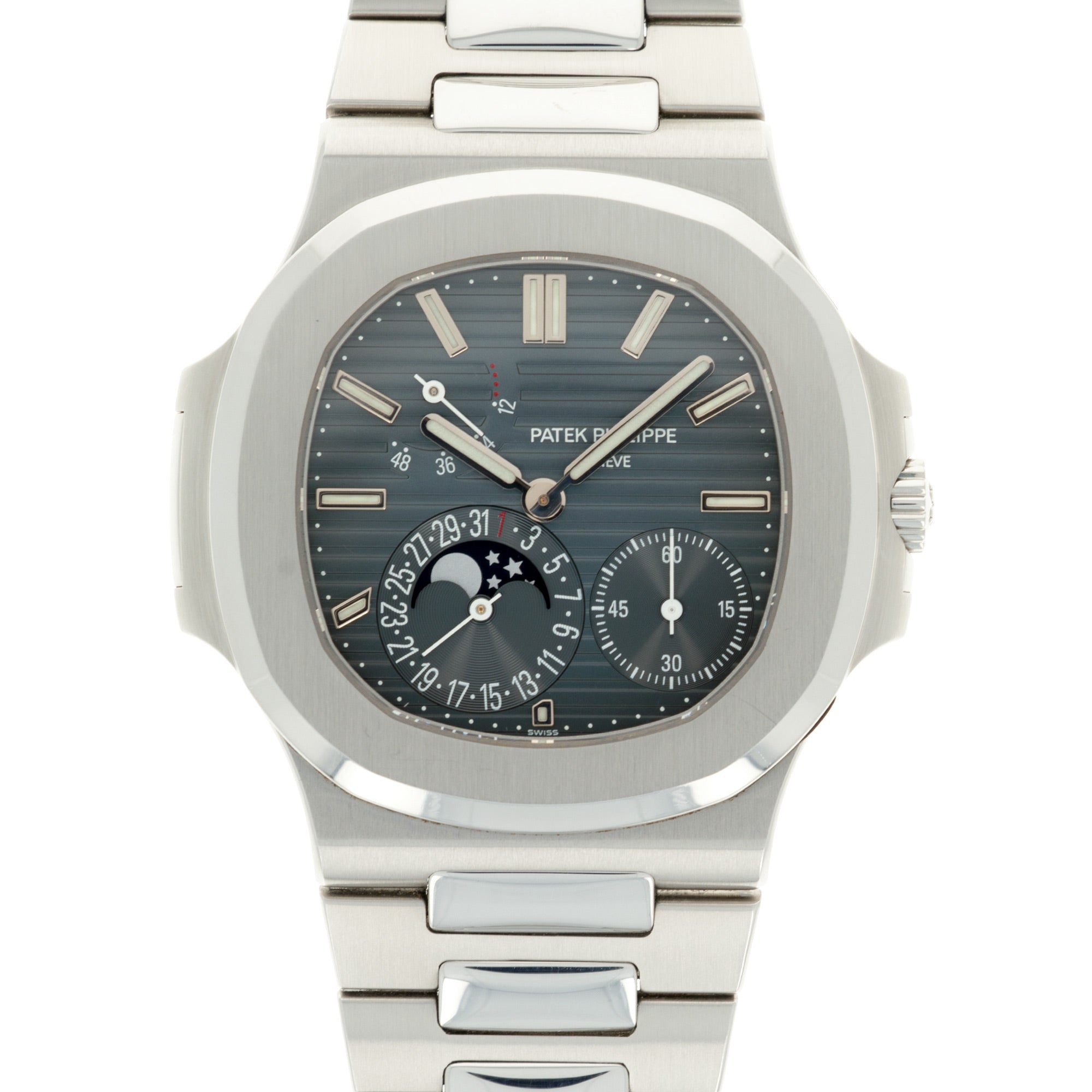 Patek Philippe - Patek Philippe Nautilus Moonphase Watch Ref. 5712 with Original Box and Papers - The Keystone Watches