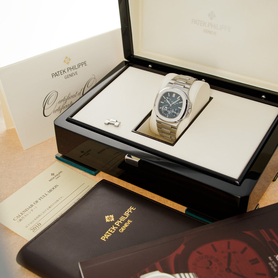 Patek Philippe Nautilus Moonphase Watch Ref. 5712 with Original Box and Papers