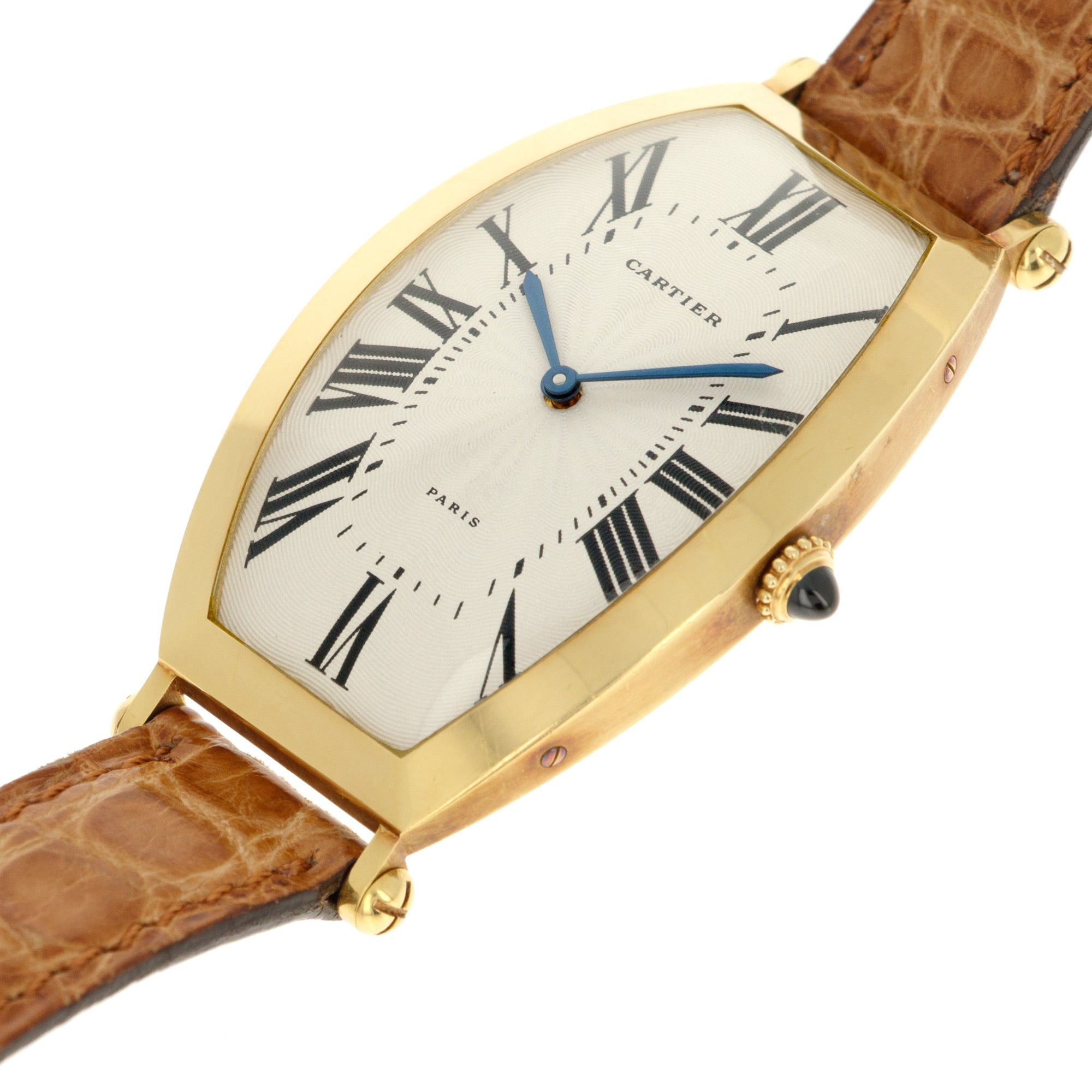 Cartier - Cartier Paris Yellow Gold Tonneau Mechanical Watch - The Keystone Watches