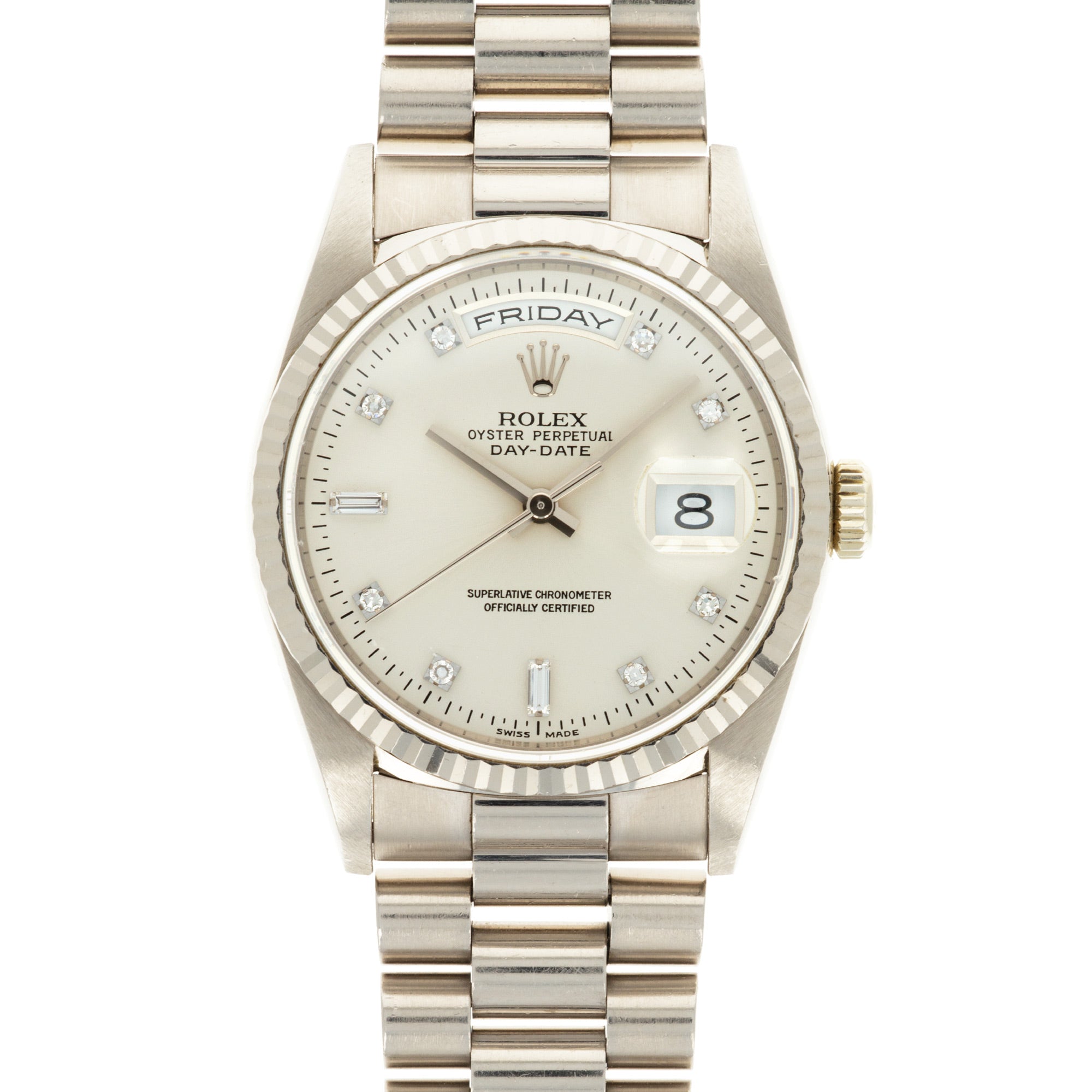 Rolex - Rolex White Gold Day-Date Ref. 18239 with Diamond Markers - The Keystone Watches