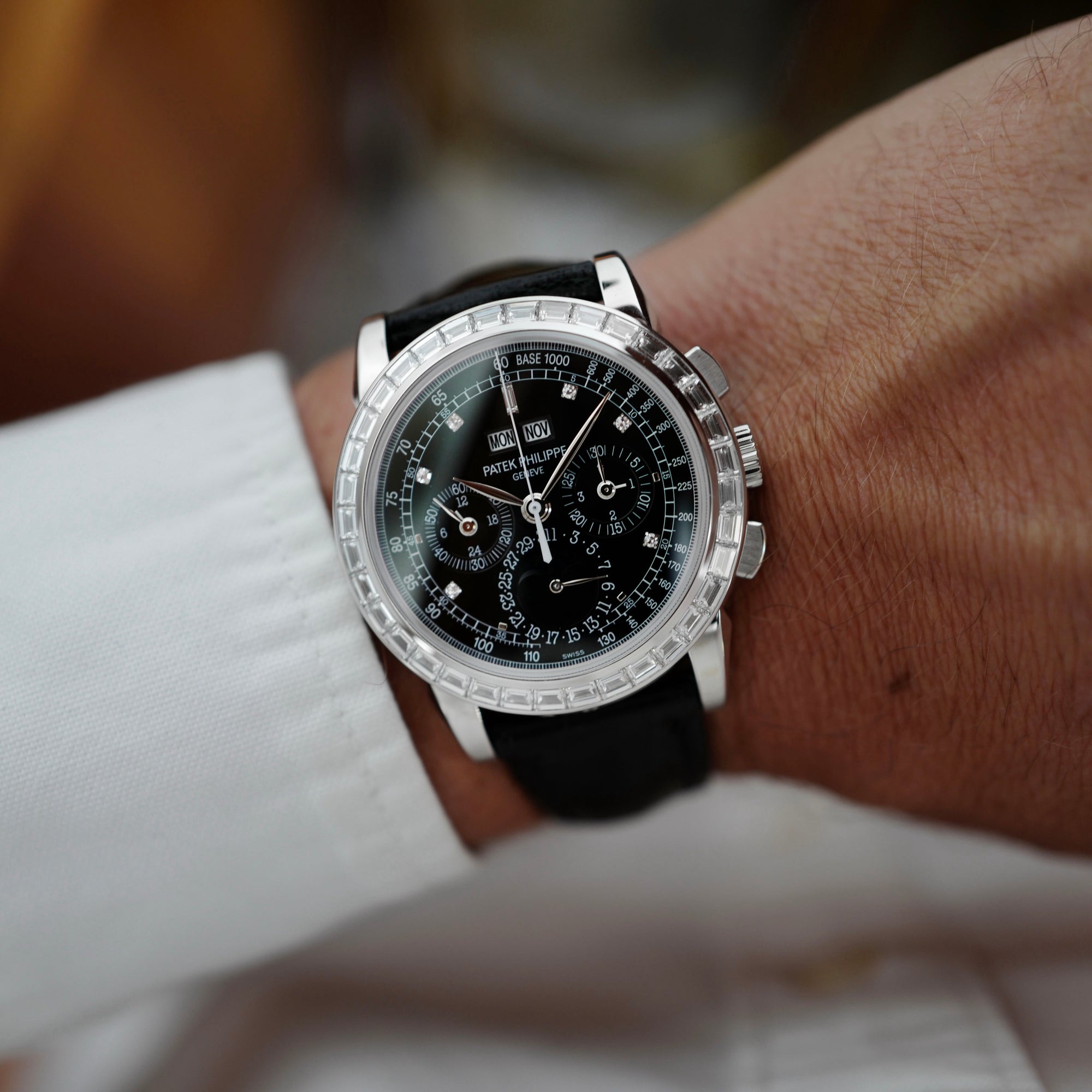 Patek Philippe - Patek Philippe Platinum Perpetual Calendar Diamond Watch Ref. 5971 - The Keystone Watches