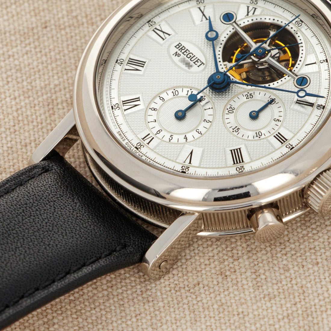 Breguet White Gold Chronograph Tourbillon Watch Ref. 3577
