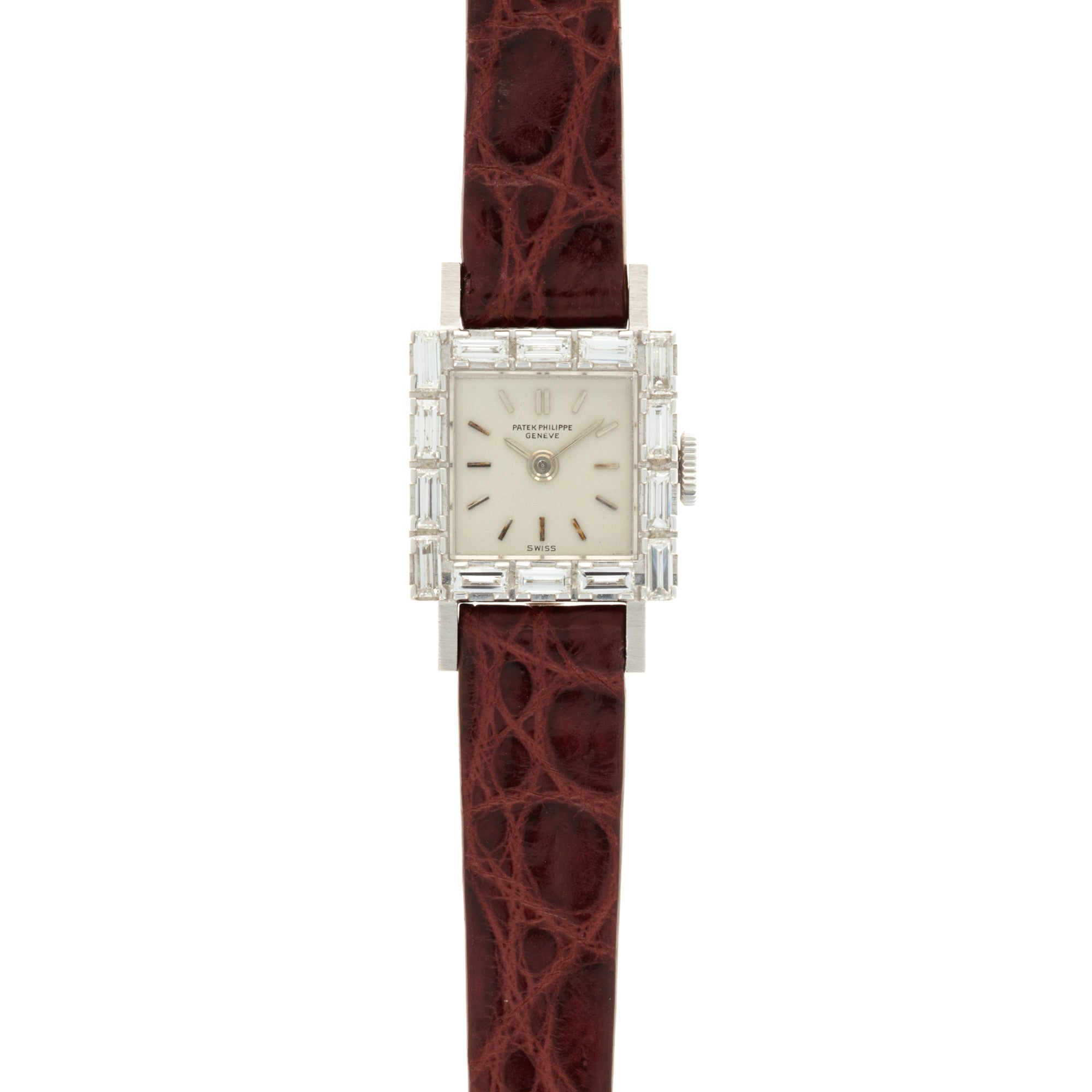 Patek Philippe White Gold &amp; Baguette Diamond Watch Ref. 3313