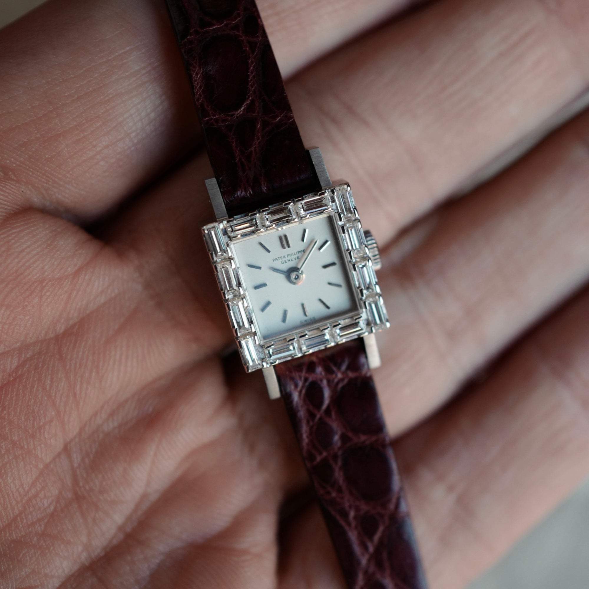 Patek Philippe White Gold &amp; Baguette Diamond Watch Ref. 3313