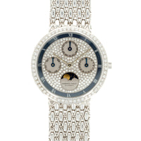 Audemars Piguet White Gold Perpetual Calendar Diamond Watch Ref. 25618