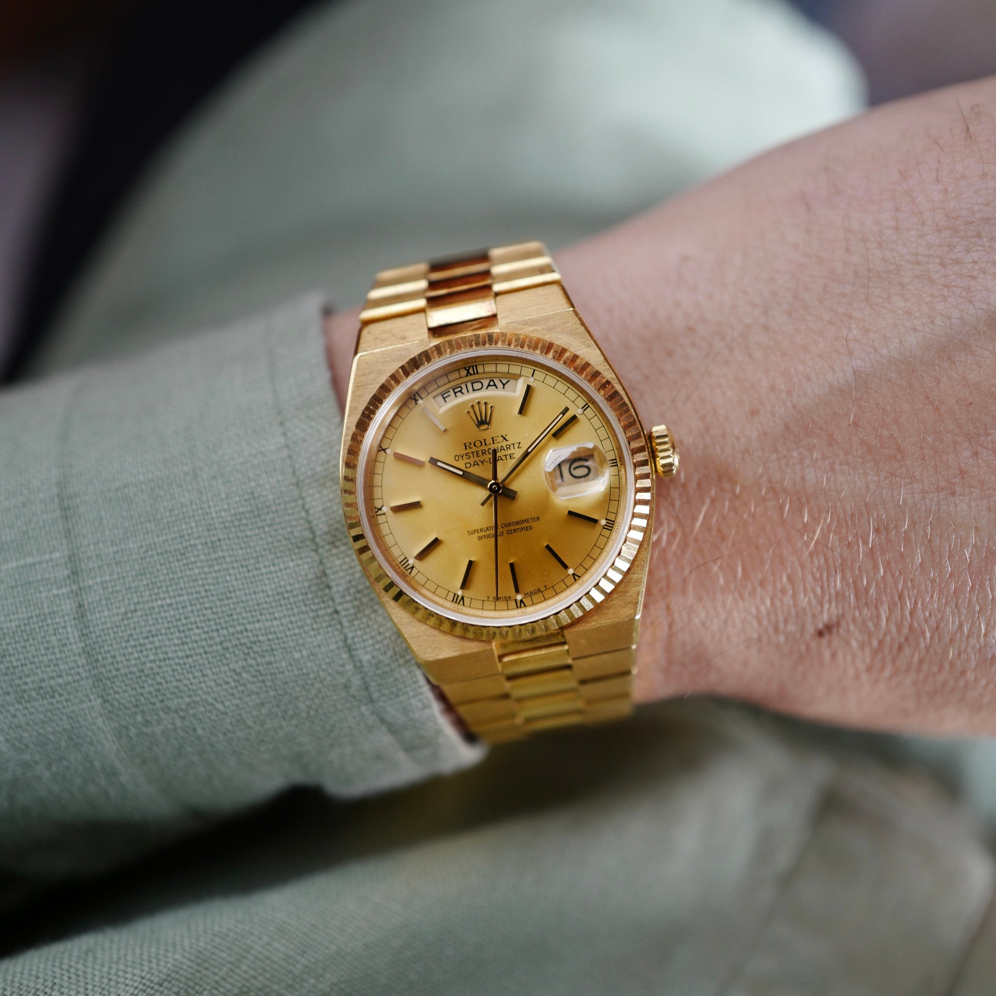 Rolex Yellow Gold Day-Date Oysterquartz Ref. 19018
