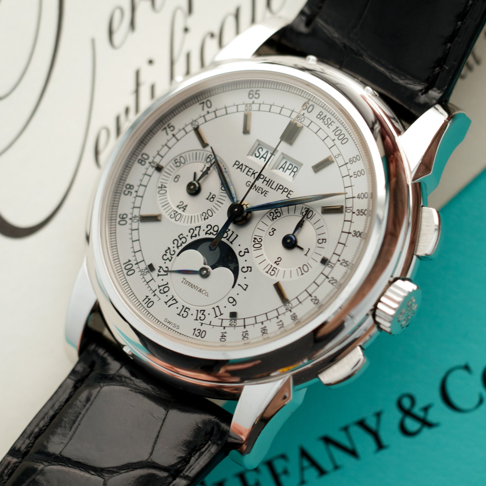 Patek Philippe - Patek Philippe White Gold Perpetual Calendar Tiffany & Co. Watch Ref. 5970 - The Keystone Watches