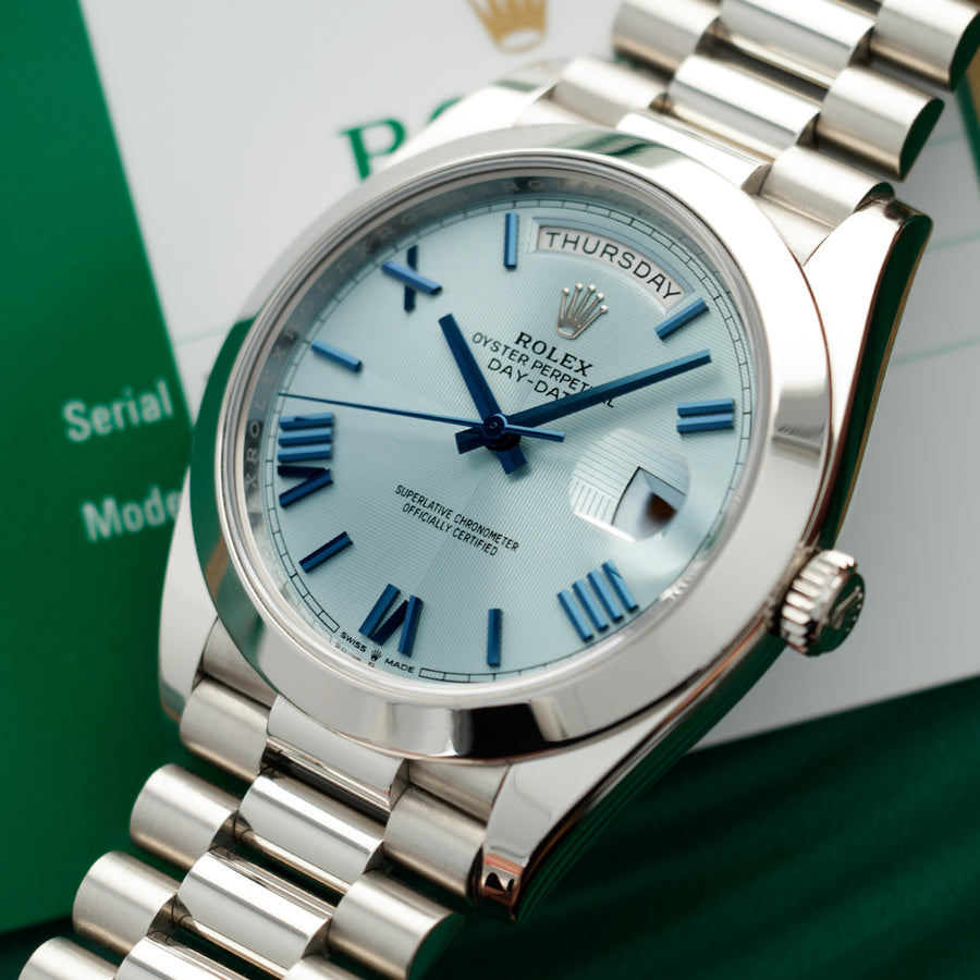 Rolex Platinum Day-Date 40mm Ref. 228206 with Box and Warranty
