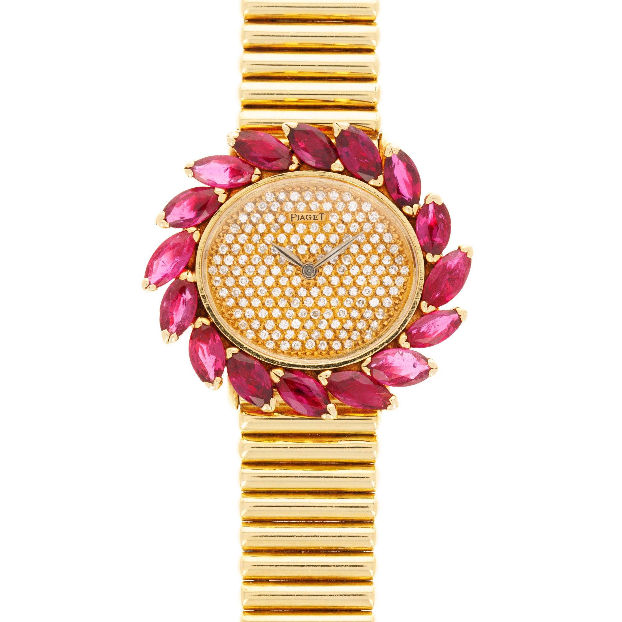 Piaget - Piaget Yellow Gold Ruby &amp; Diamond Watch Ref. 98170 - The Keystone Watches